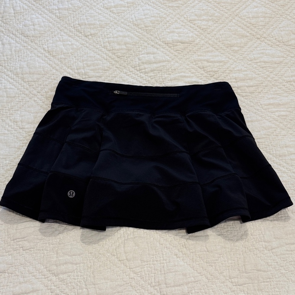 lululemon athletica black pace rival skort size 4 regular length